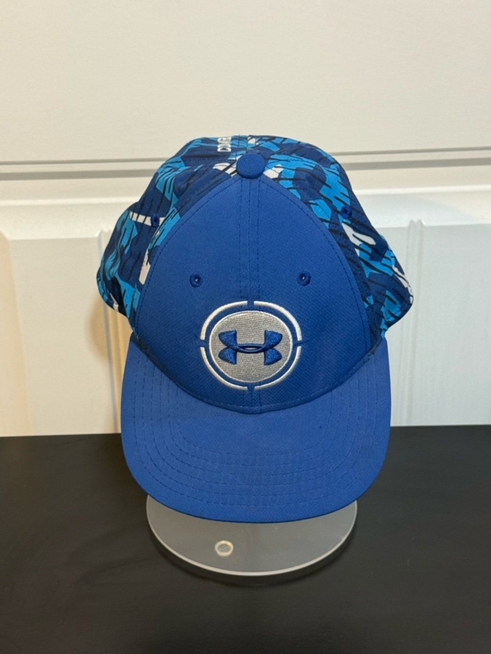 Under Armour Youth Blue Camo Snapback Hat Cap OSFA Combine